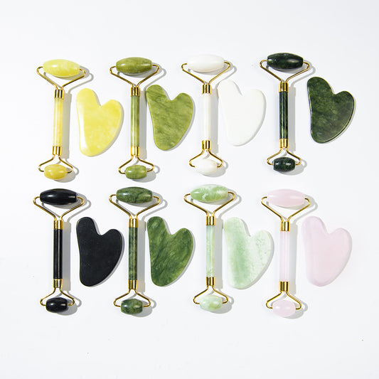 Gua Sha & Jade Roller Set